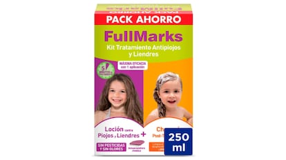 Kit tratamiento antipiojos para niños y niñas de FullMarks con máxima eficacia