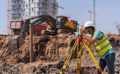 Las obras de excavación del pabellón Casal España Arena de Valencia.