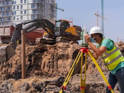 Las obras de excavación del pabellón Casal España Arena de Valencia.