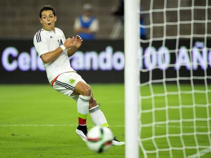  Chicharito, con Honduras en un partido amistoso en 2015