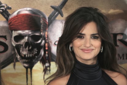 La actriz Penélope Cruz en la presentación el pasado martes de <i>Piratas del Caribe: en mareas misteriosas</i>.