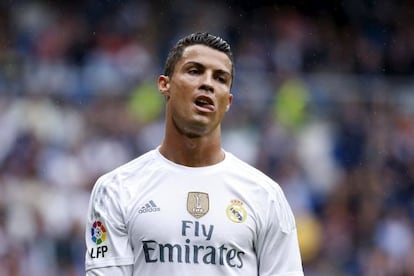 Cristiano Ronaldo en el Santiago Bernabéu.