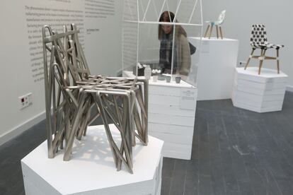 Algunos de los objetos en 3D de la exposición ‘Futuro inmediato. Impresión 3D’.