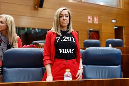 La diputada del PSOE Lorena Morales durante el pleno de la Asamblea celebrado el 9 de mayo.