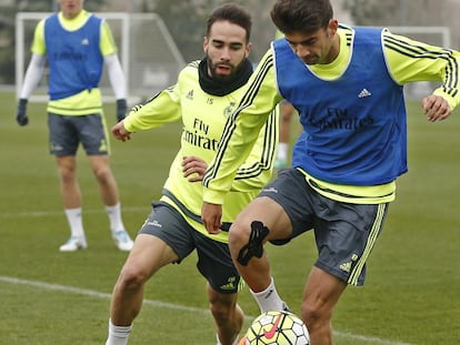 Enzo Zidane, no treino de quarta-feira.