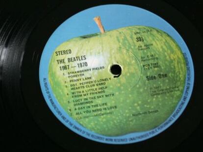 LP de los Beatles de la discogr&aacute;fica Apple Corps. 