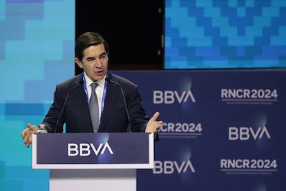 El presidente del BBVA, Carlos Torres Vila, este pasado lunes en Ciudad de México.