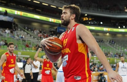 Marc Gasol, during the game against Italy. 