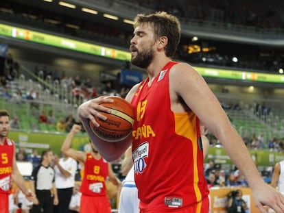 Marc Gasol, during the game against Italy. 