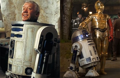 Kenny Baker (1934) mede um metro e 12 centímetros. Uma altura que lhe permitiu entrar na carcaça do droide astromecânico R2-D2 na trilogia original de Star Wars. Com a segunda trilogia, apesar dos grandes avanços tecnológicos que permitiam criar um robô, George Lucas voltou a chamá-lo para que estivesse na “pele” do androide. Com exceção de Star Wars, Baker não participou de muitos filmes. E quando o fez, foi quase sem aparecer, como em A Festa Nunca Termina, Willow – Na Terra da Magia, e Labirinto – A Magia do Tempo. Junto com Anthony Daniels (C3PO), é o único ator que participou dos sete episódios da série rodados até agora.