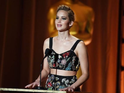 Jennifer Lawrence, el pasado 11 de noviembre en la gala anual del gobernador