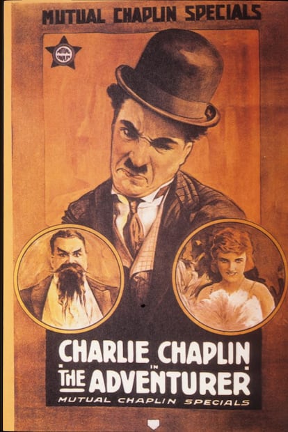 Cartel de la película 'El aventurero' de Charles Chaplin de 1917.