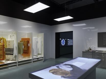 The autopsy room from the exhibition at the Humboldt Forum in Berlin.