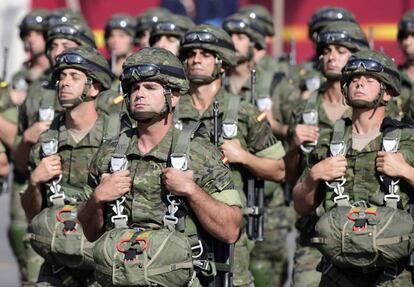 Una de las tropas que ha participado en el desfile.