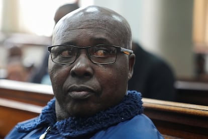 Rwandan genocide suspect Fulgence Kayishema appears at the Cape Town Magistrates' Court where 54 new charges were added against him, in Cape Town, South Africa June 9, 2023.