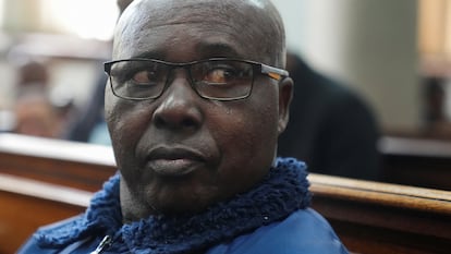 Rwandan genocide suspect Fulgence Kayishema appears at the Cape Town Magistrates' Court where 54 new charges were added against him, in Cape Town, South Africa June 9, 2023.