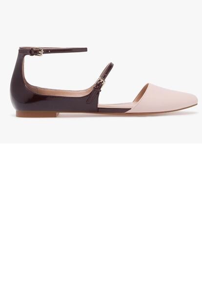 Bailarinas bicolor de Stradivarius (19,95 euros).