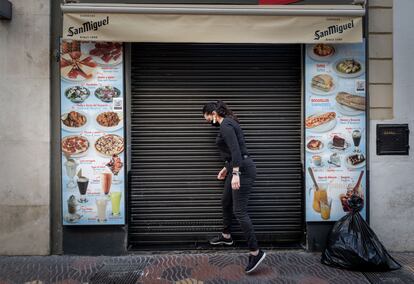 Cierre de la hostelería en el centro de Valencia.