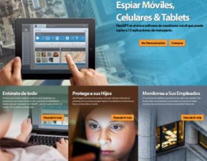 Anuncios en Internet que ofrecen programas para espiar móviles