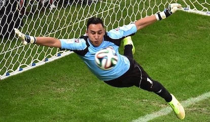 Navas, en el Mundial, contra Holanda.