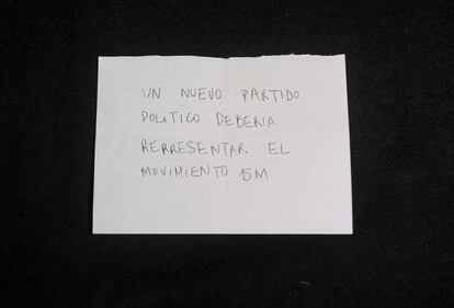 Otra de las propuestas que más se repitieron en los buzones de la acampada de Sol fue la creación de un nuevo partido político.