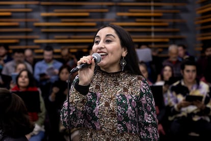 Valeria Severino, fundadora del ensamble y soprano lírica, durante el ensayo, este 25 de julio.