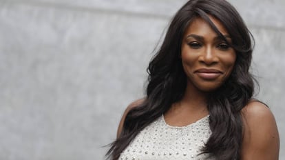 Serena Williams, en Mil&aacute;n durante el desfile de Giorgio Armani.