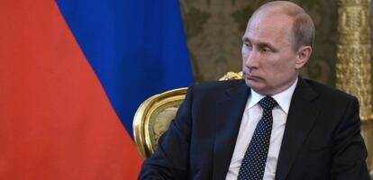 El presidente ruso, Vlad&iacute;mir Putin, el viernes durante una reuni&oacute;n en el Kremlin