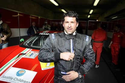 Patrick Dempsey, antes de su participación en la carrera de Le Mans en 2009.