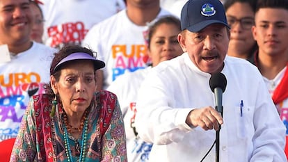 Daniel Ortega junto a Rosario Murillo en una imagen de archivo. 
