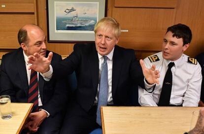 El Primer ministro británico Boris Johnson en su visita a Escocia