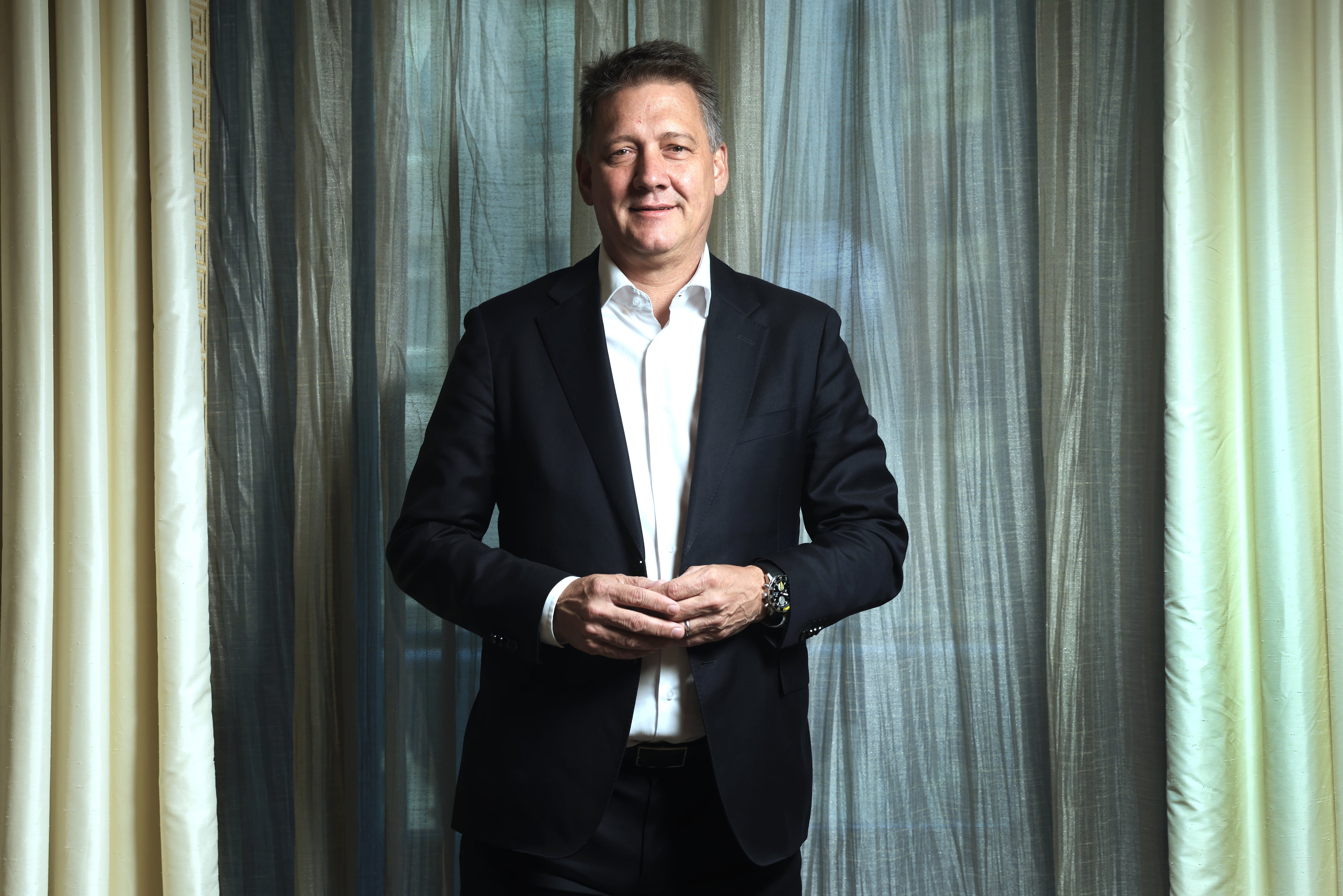 Gernot Döllner, presidente de Audi, en un hotel de Madrid durante la entrevista, el pasado 12 de septiembre.