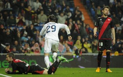 Morata celebra el primer gol del partido.