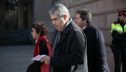 El exconsejero de presidencia, Francesc Homs, llega este miércoles al TSJC.