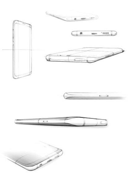 Bocetos de los diseñadores del S8.