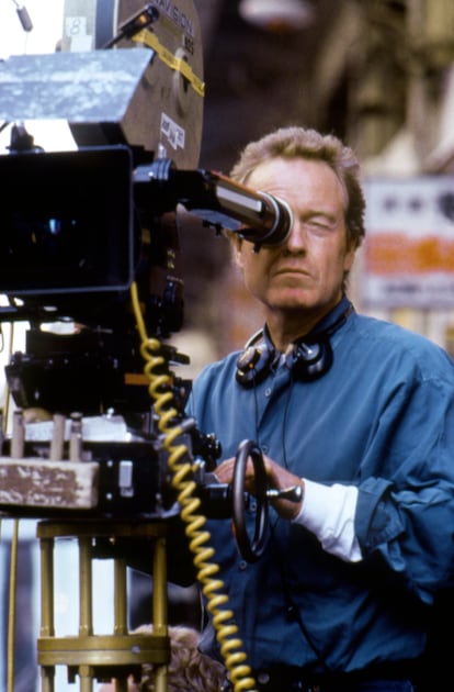 Ridley Scott on the set of 'Black Rain.'