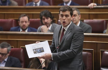Albert Rivera, este miércoles en el pleno del Congreso.