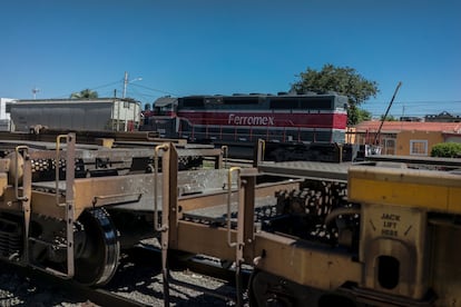 Un tren de Grupo México en Tepic (Estado de Nayarit), en 2017.