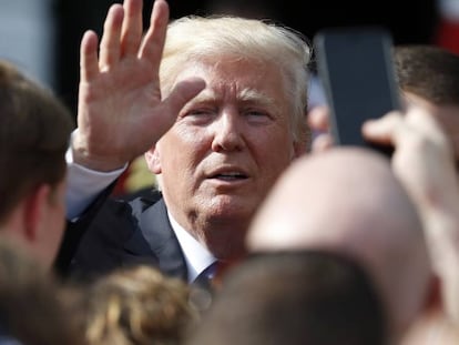 El presidente Trump en el picnic del D&iacute;a de la Independencia