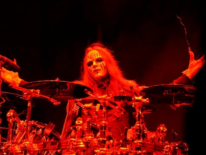 Joey Jordison baterista de Slipknot, en un concierto en Columbus, Ohio en mayo de 2009.