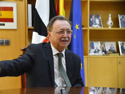 Juan Jesús Vivas, presidente de la ciudad Autónoma de Ceuta, en una entrevista el pasado 7 de mayo en la ciudad autónoma.