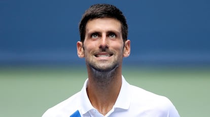 Djokovic, durante el partido de semifinales contra Bautista en Nueva York. / MATTHEW STOCKMAN (GETTY)