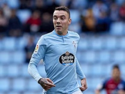 Iago Aspas durante el Celta-Huesca.