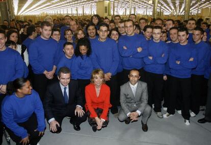 Esperanza Aguirre en la inauguraci&oacute;n de la planta en 2007.