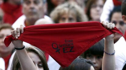 Protesta contra les agressions sexuals a Pamplona.