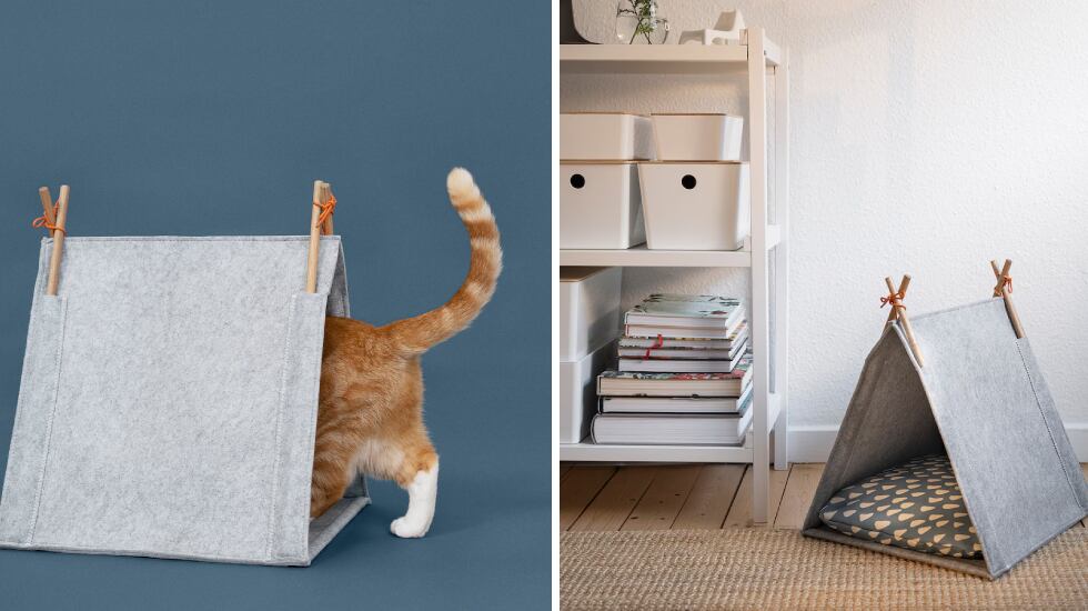 Casa/cama para gatos que se incluye en la nueva colección de Ikea. 