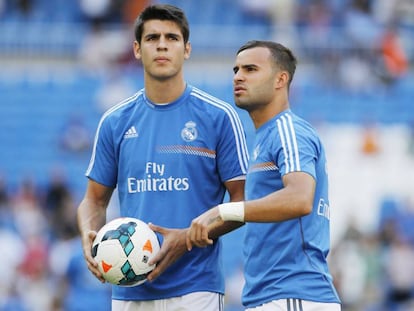 Morata y Jesé, con el Madrid en la temporada 2013/2014.