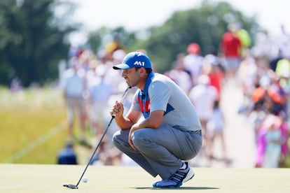 Sergio García, durante la primera jornada del US Open.