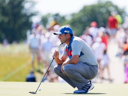 Sergio García, durante la primera jornada del US Open.