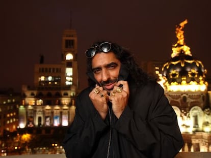 Diego El Cigala, ayer en la terraza del hotel Ada Palace de Madrid.